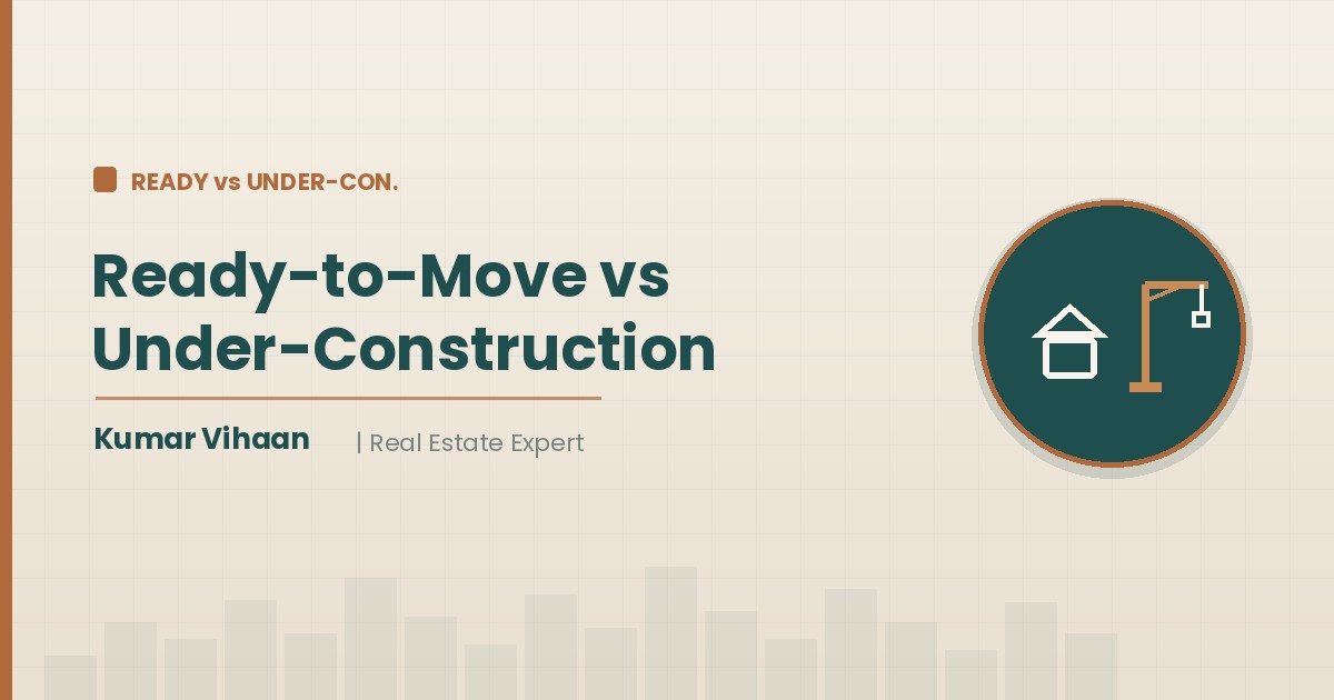 Real estate expert Kumar Vihaan comparing a ready-to-move flat with an under-construction project